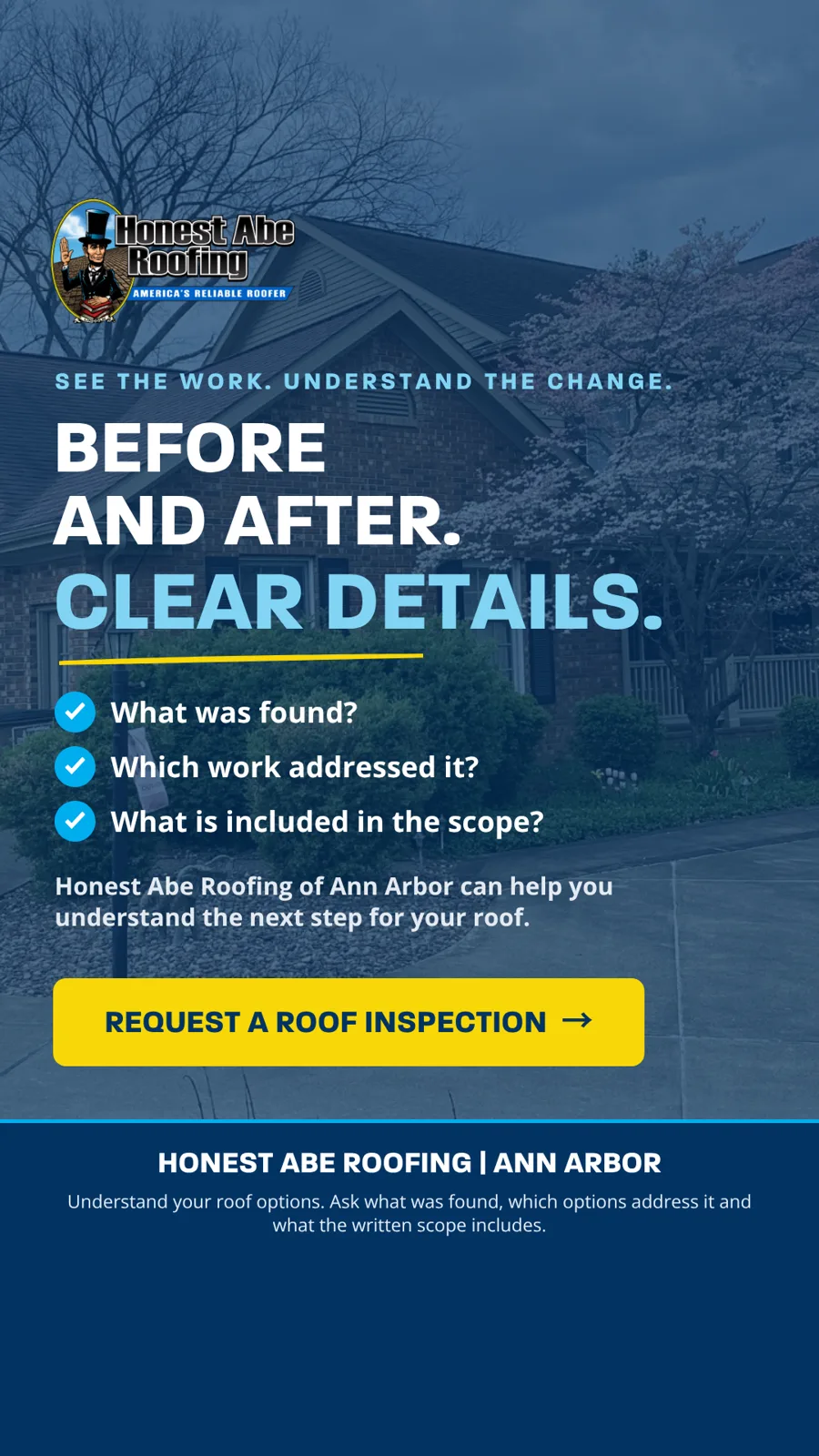 Roof Questions Instagram story for Ann Arbor