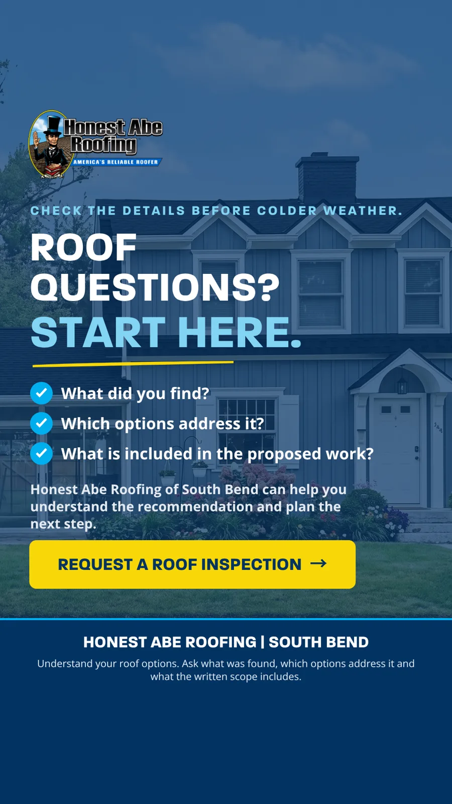 Roof Questions Instagram story for South Bend
